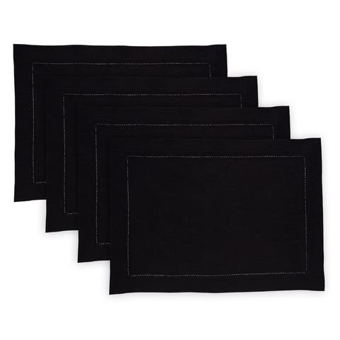Linen Placemats - Medium Weight Hemstitch, 14" x 19" Inch