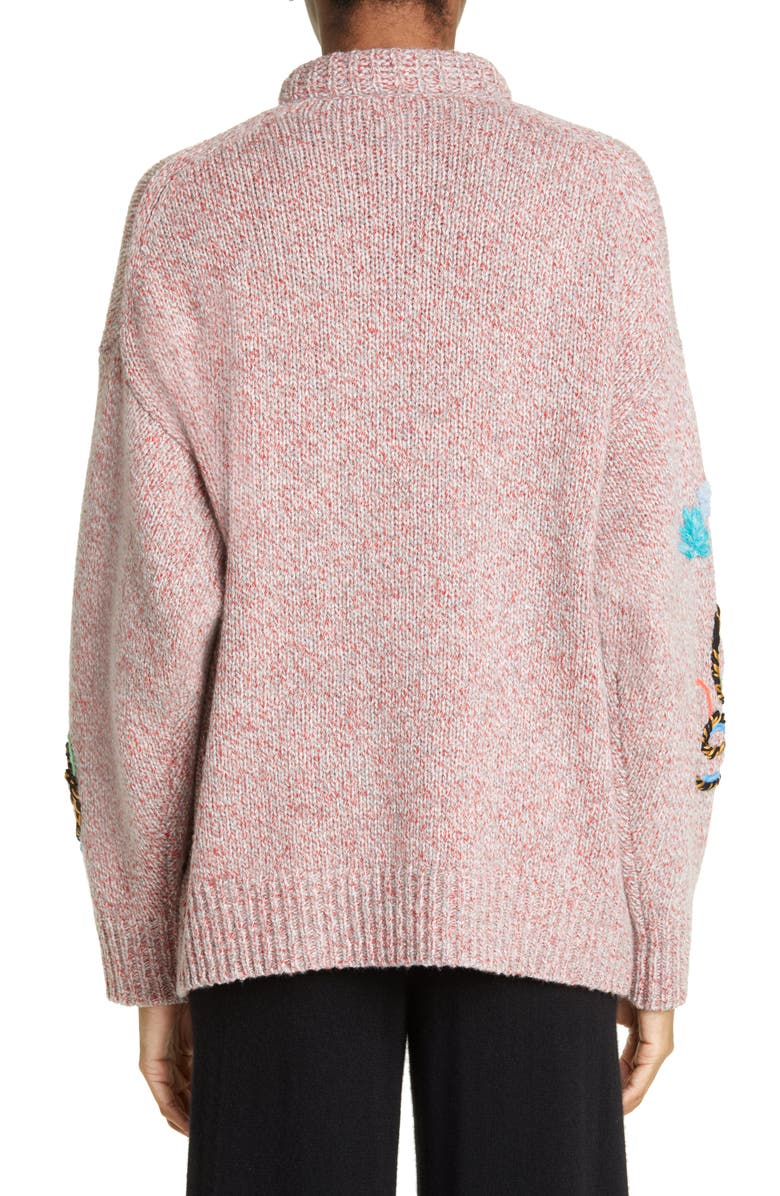 YanYan Lunar New Year 2023 Bunny Embroidered Wool Blend Sweater, Alternate, color,