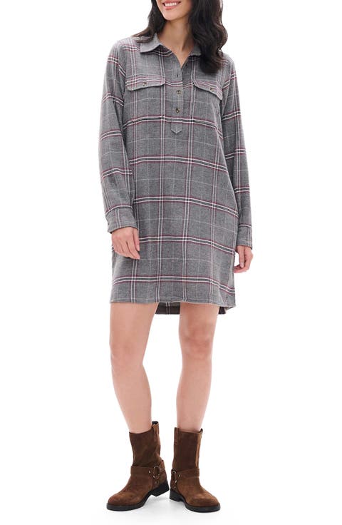 Popover Flannel Dress