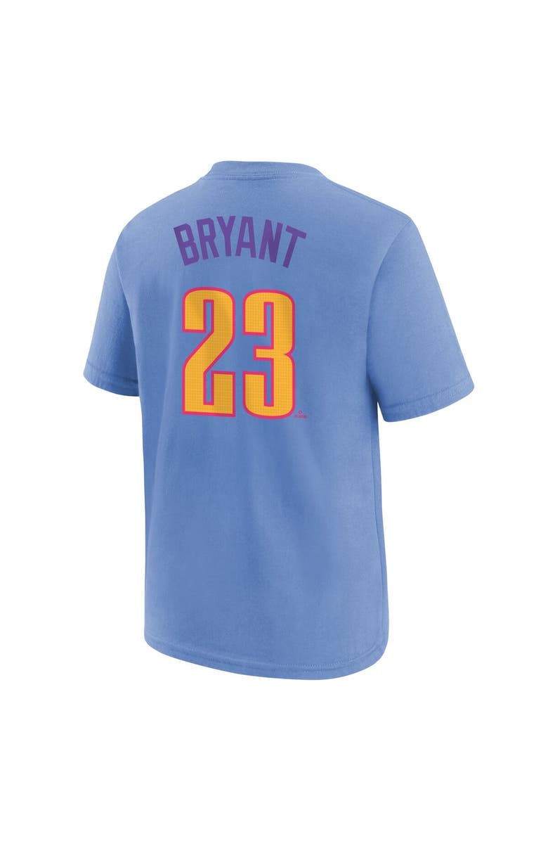 Nike Youth Nike Kris Bryant Light Blue Colorado Rockies Fuse City Connect Name & Number T-Shirt, Alternate, color, Light Blue