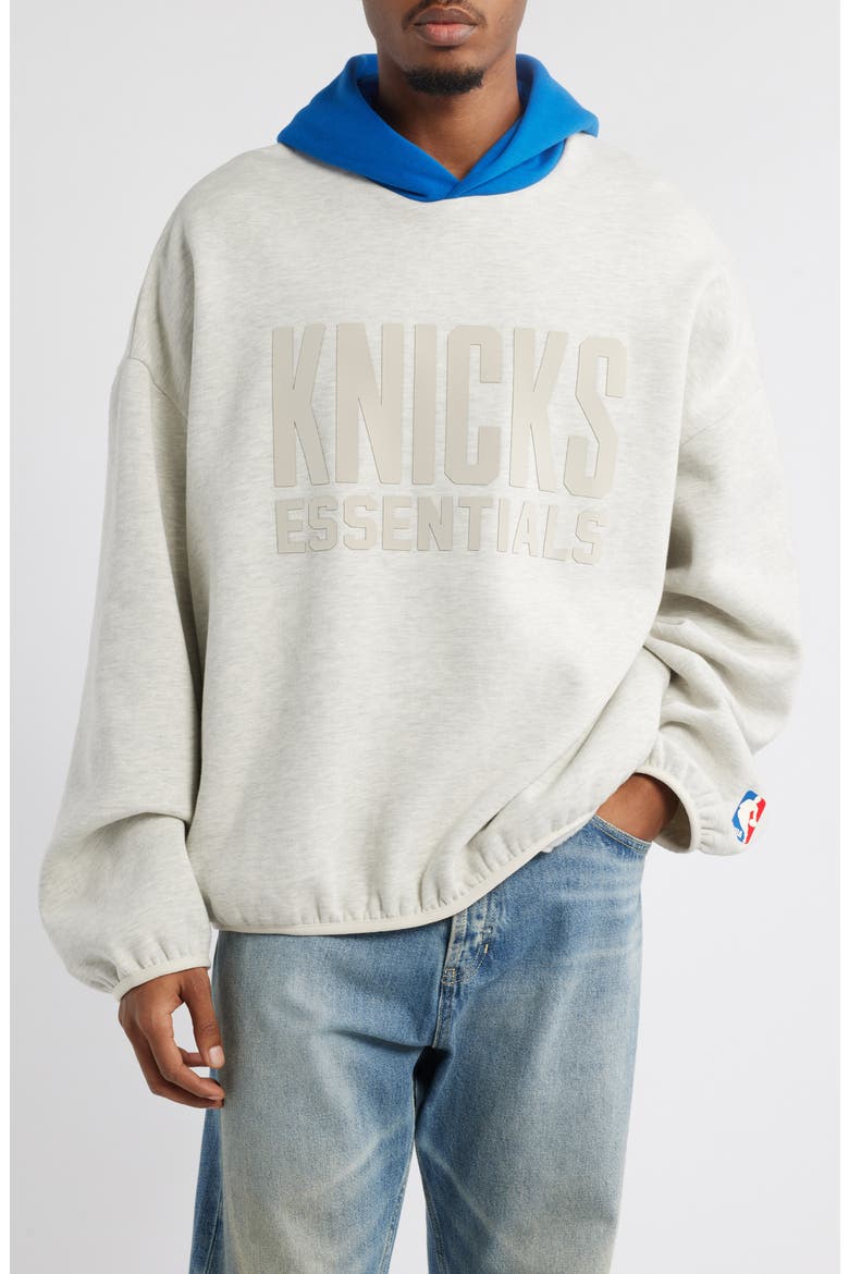 x NBA New York Knicks Graphic Hoodie, Main, color, LIGHT HEATHER