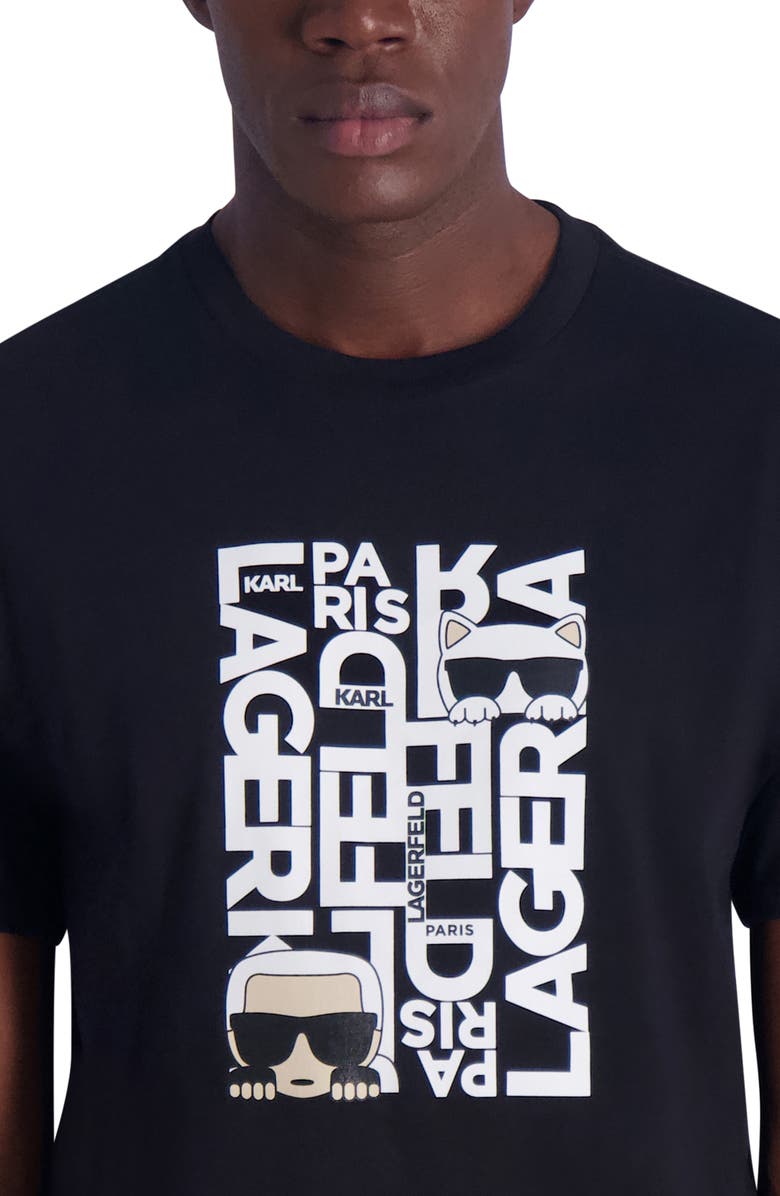 KARL LAGERFELD PARIS Karl & Choupette Graphic T-Shirt, Alternate, color,
