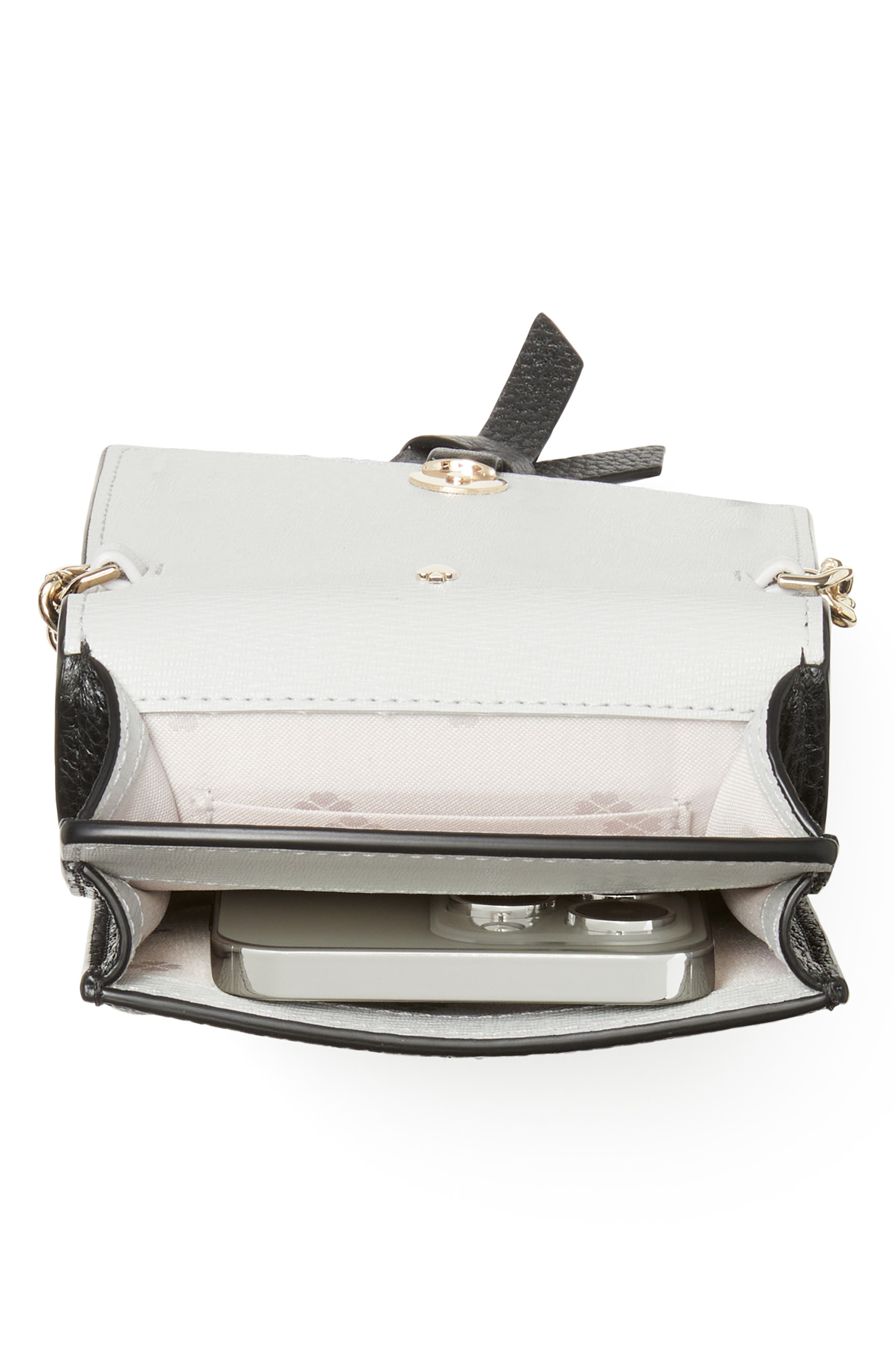 Kate Spade New York knott north & south phone crossbody bag, Alternate, color, Black