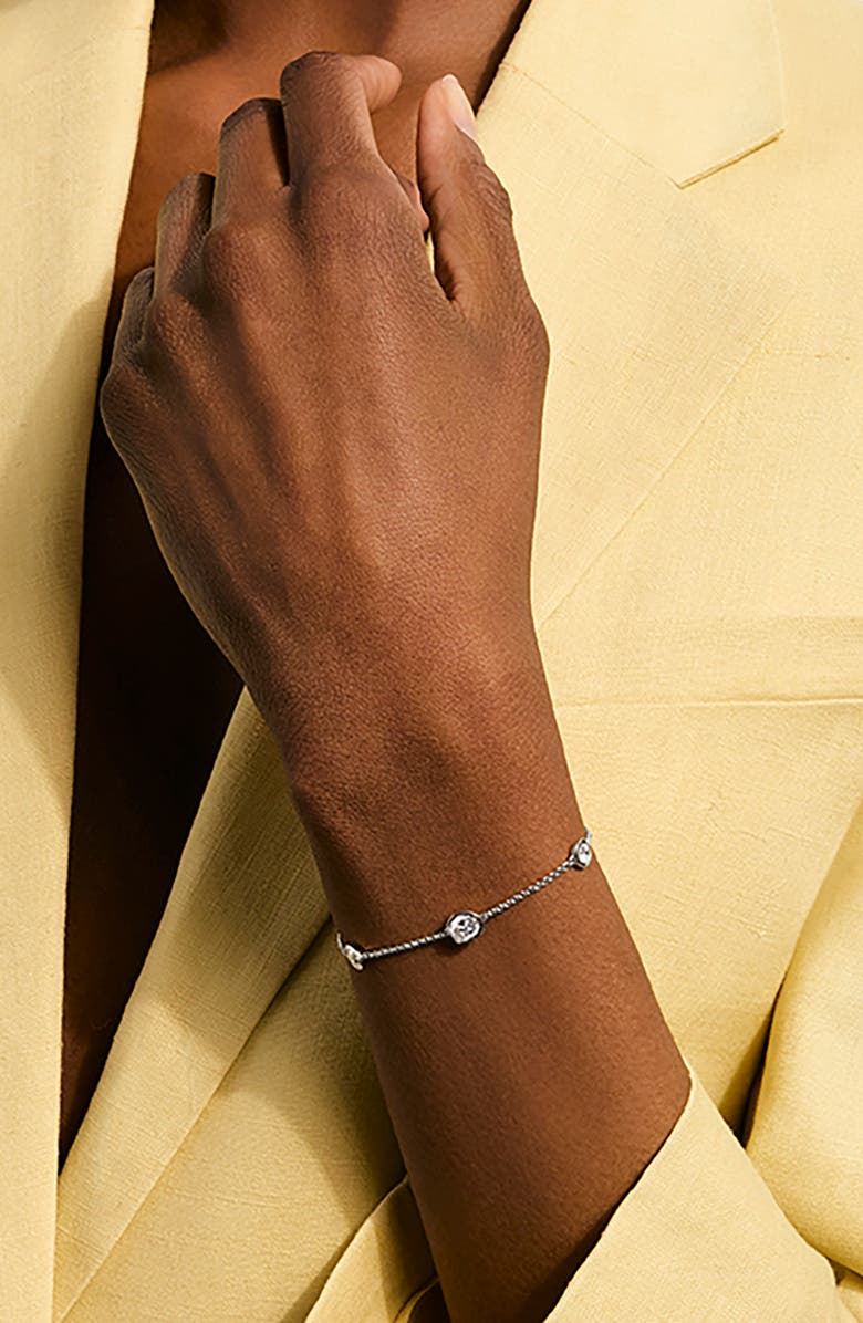 John Hardy JH Lovestruck<sup>™</sup> Station Bracelet, Sterling Silver, Lab-Grown Diamonds, 1.45TCW, Alternate, color, Silver