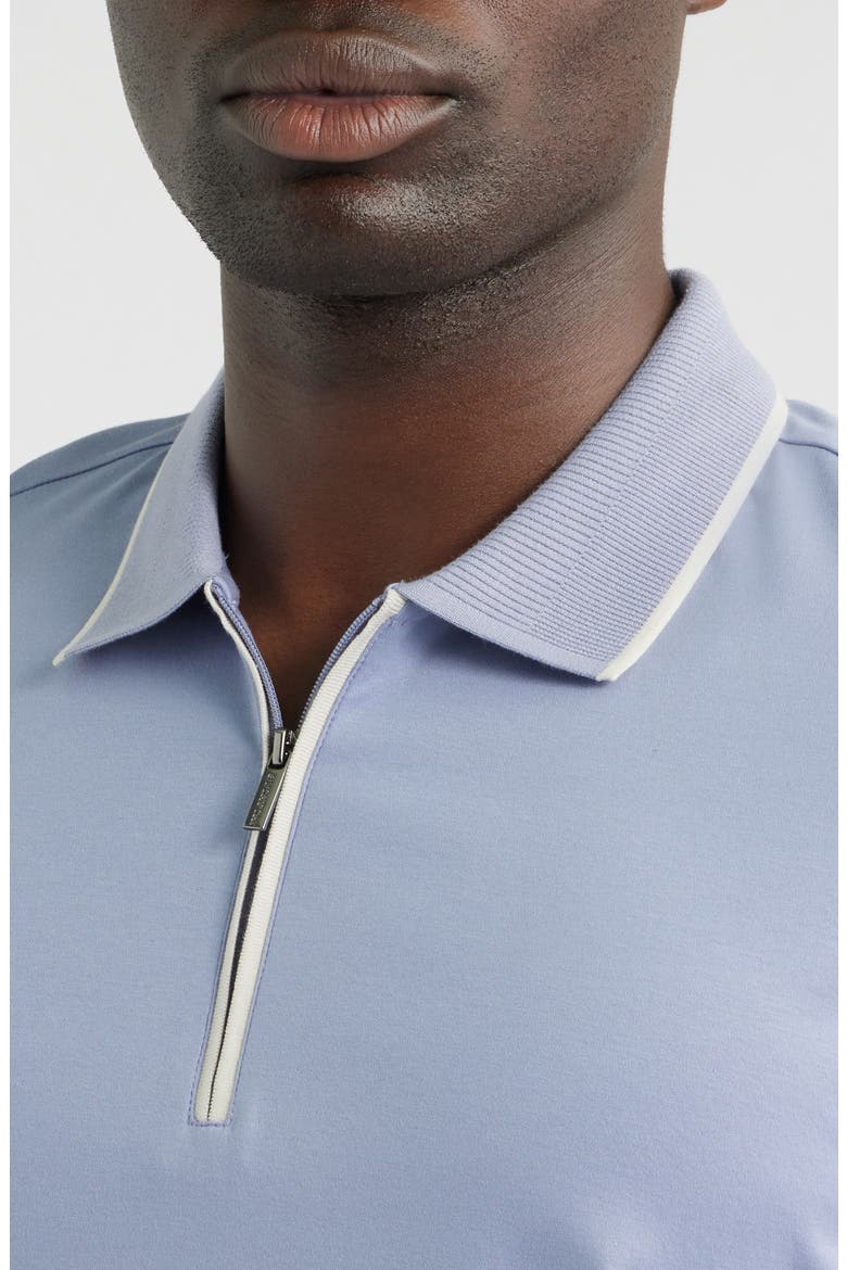 Pima Cotton Quarter Zip Polo, Alternate, color, ORCHID