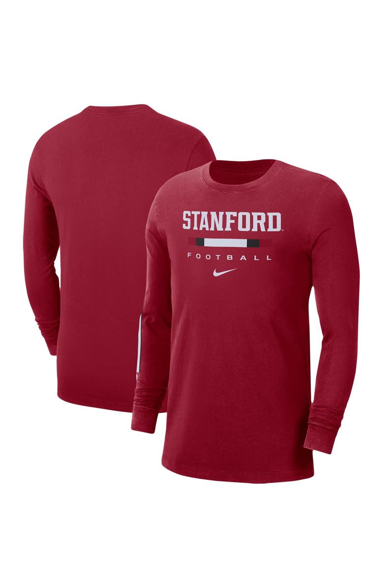 Nike Men's Nike Cardinal Stanford Cardinal Word Long Sleeve T-Shirt, Main, color, 