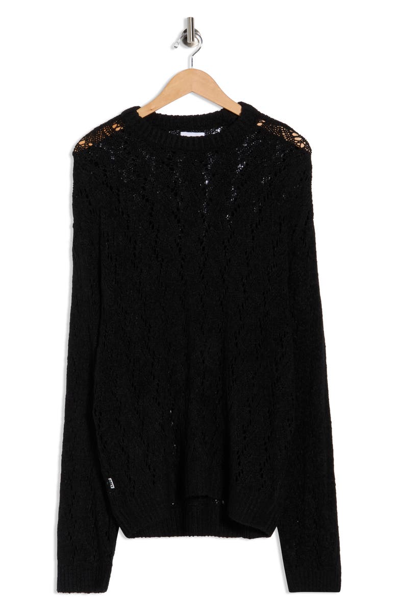 Obey Shimoda Pointelle Crewneck Sweater, Alternate, color, 