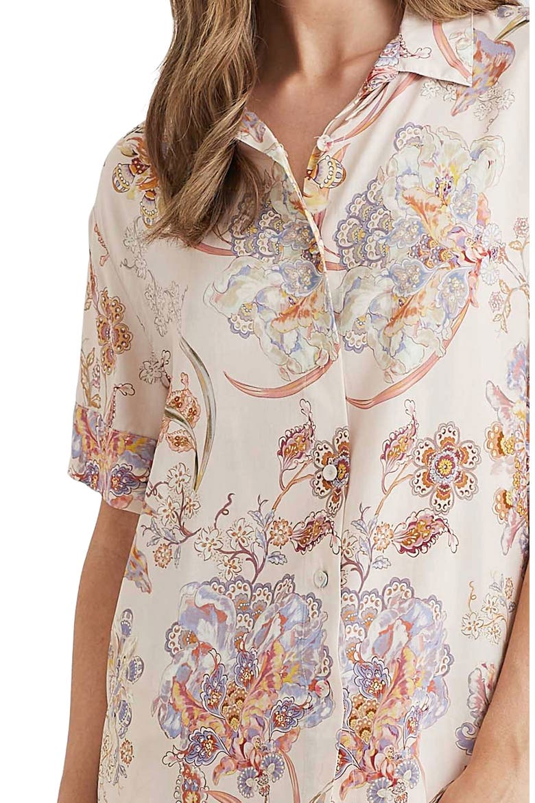 Coco Floral Pajamas, Alternate, color, CREAM