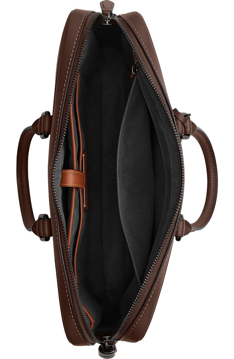 COACH Metropolitan Leather Briefcase, Alternate, color, Maple