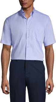 Lands' End School Uniform  Short Sleeve No Iron Pinpoint Dress Shirt