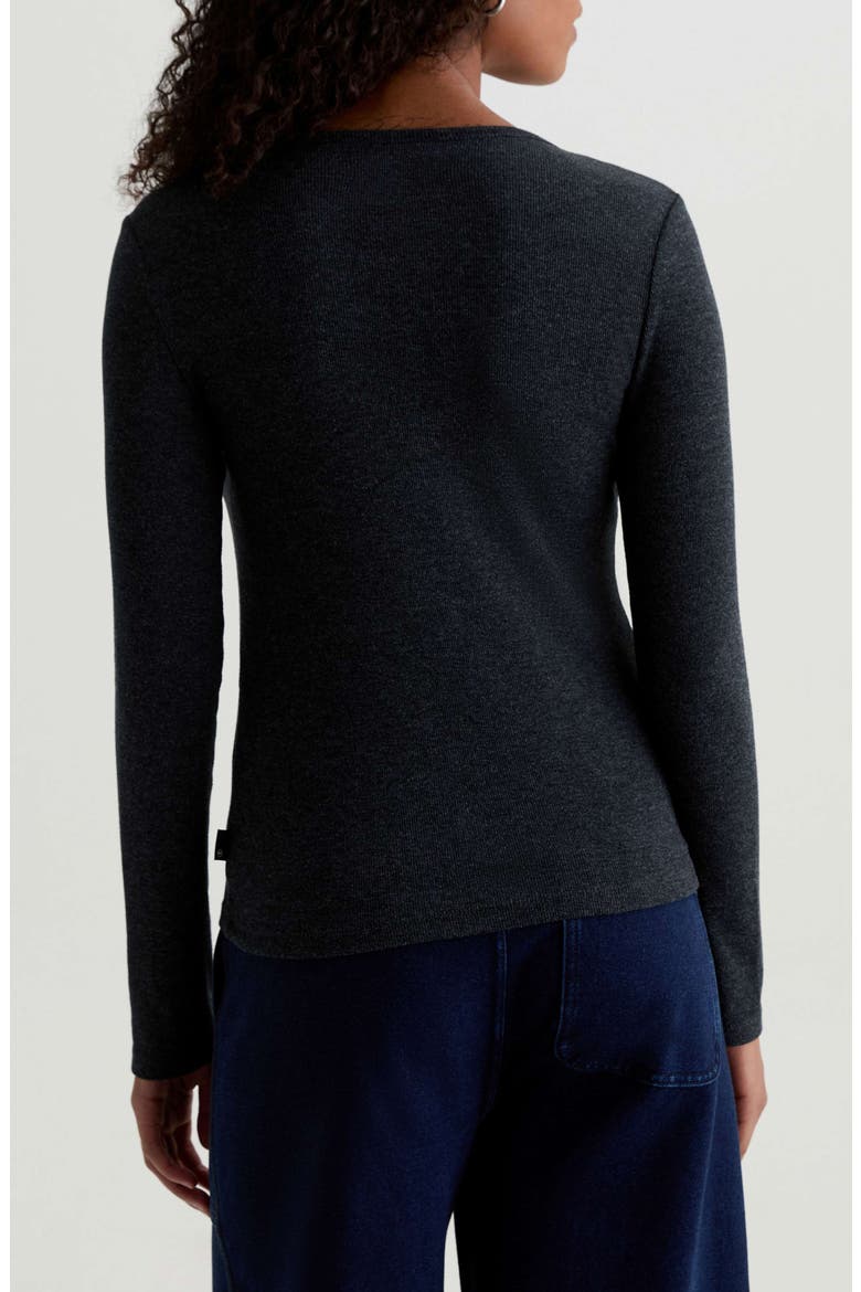 Jessa Henley Top, Alternate, color, HEATHER CHARCOAL