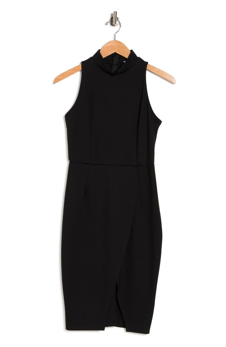 VANITY ROOM Mock Neck Sleeveless Slit Hem Dress, Alternate, color, 