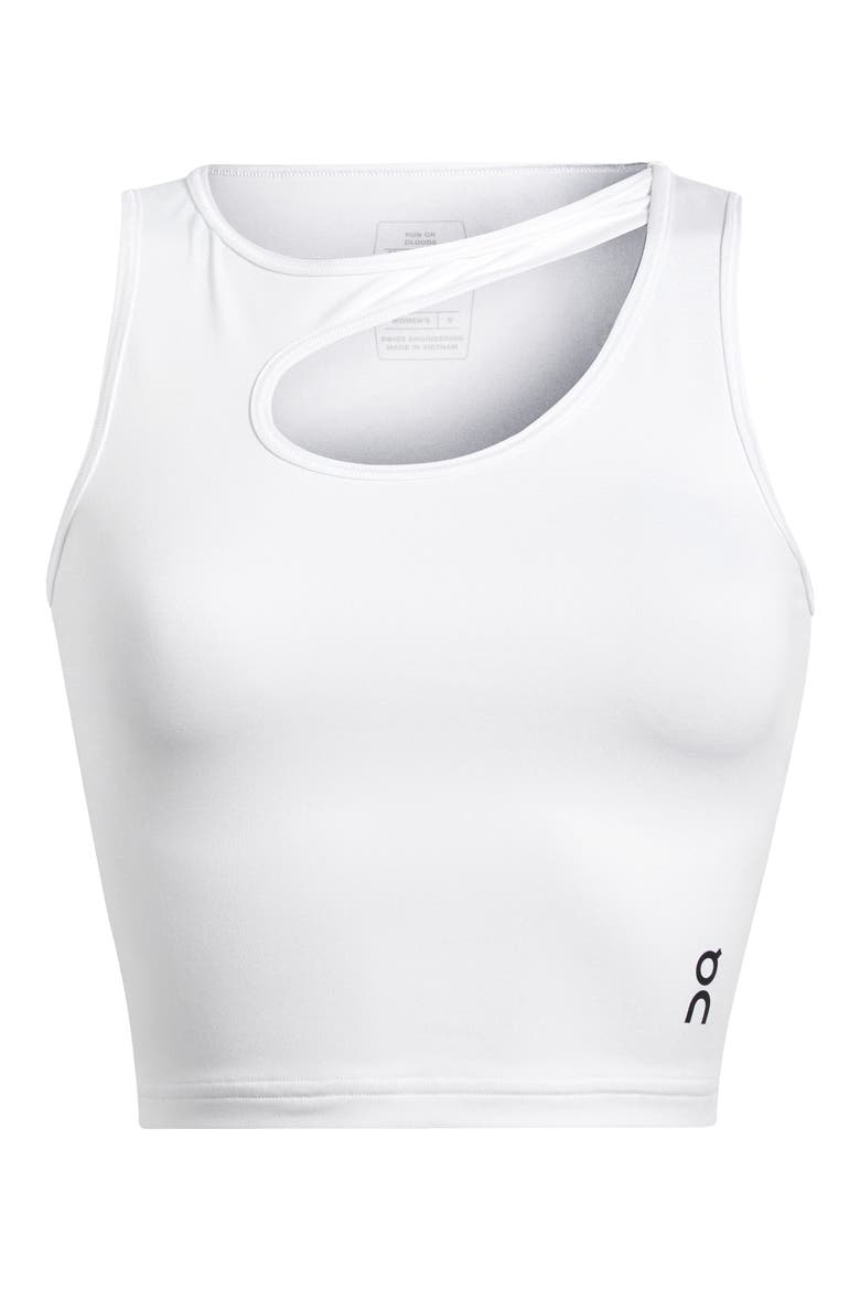 Studio Cutout Crop Top, Alternate, color, WHITE