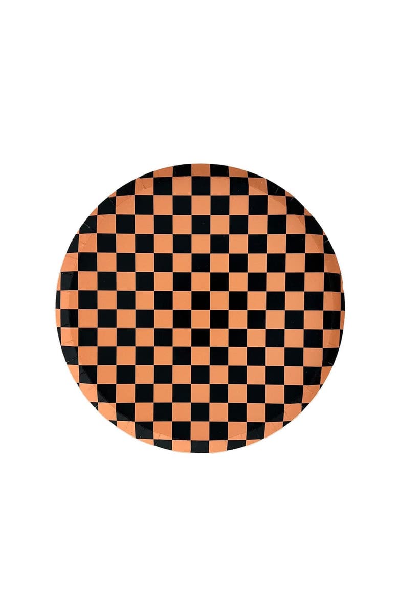 Jollity & Co. Checkered Halloween Plates, Main, color,