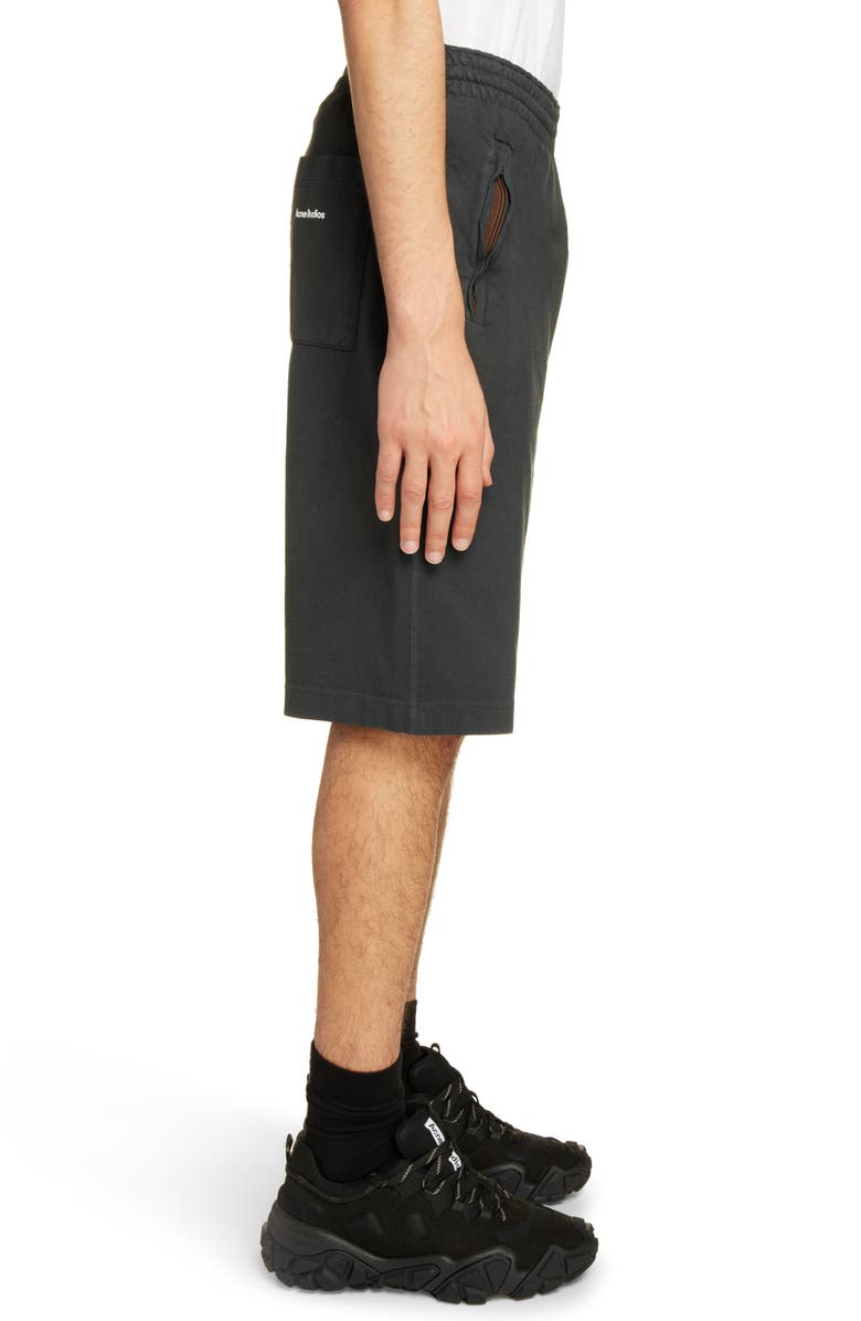 Acne Studios Organic Cotton Sweat Shorts, Alternate, color,