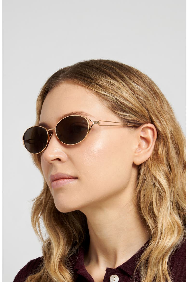 WZN 8031/G/S 56mm Oval Sunglasses, Alternate, color, ROSE GOLD/ GREY