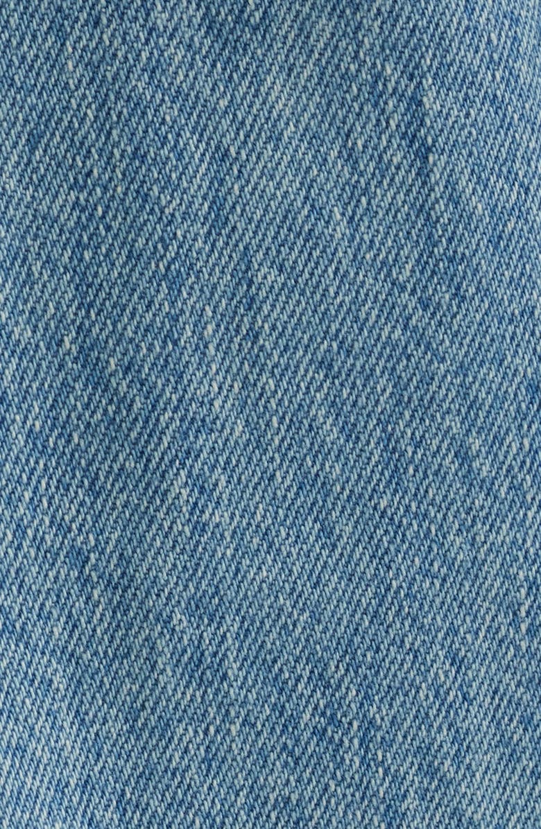 Re/Done High Waist Ripped & Repaired Wide Leg Jeans, Alternate, color, Age Worn Blue