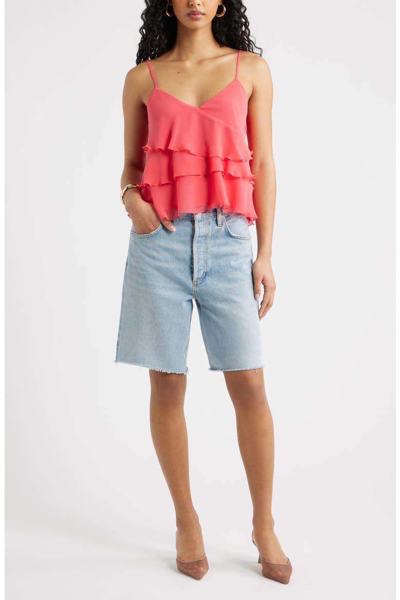 Ruffle Tiered Camisole, Alternate, color, PINK PARADISE