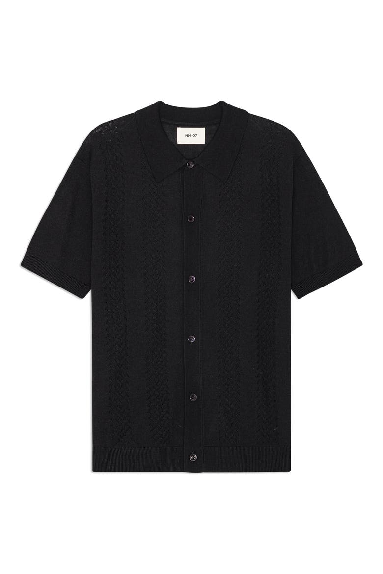 Thor 6584 Short Sleeve Wool Blend Cardigan, Main, color, DEEP NAVY