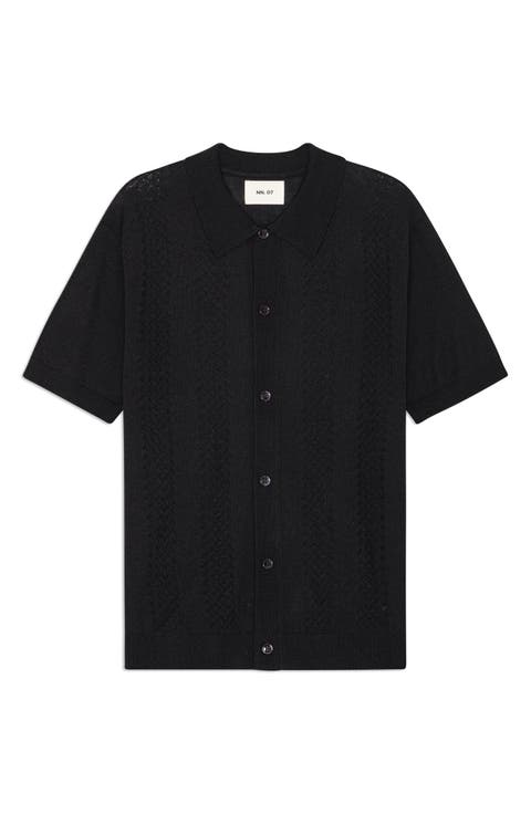 Thor 6584 Short Sleeve Wool Blend Cardigan