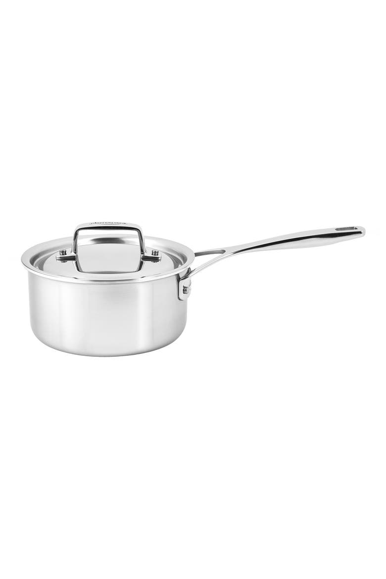Essential 5-Ply 18/10 Stainless Steel Saucepan with Lid, Main, color, STAINLESS STEEL