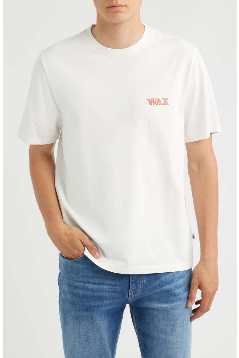 Dean Grid Logo Embroidery T-Shirt, Main, color, ECRU / RUST