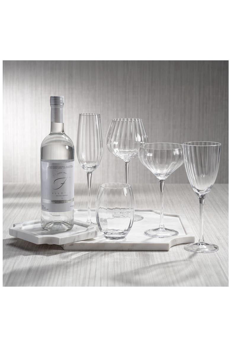 Malden Set of 4 White Wine Glasses, Alternate, color, CLEAR