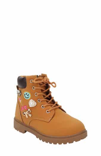 Kids' Patch Faux Leather Combat Boot