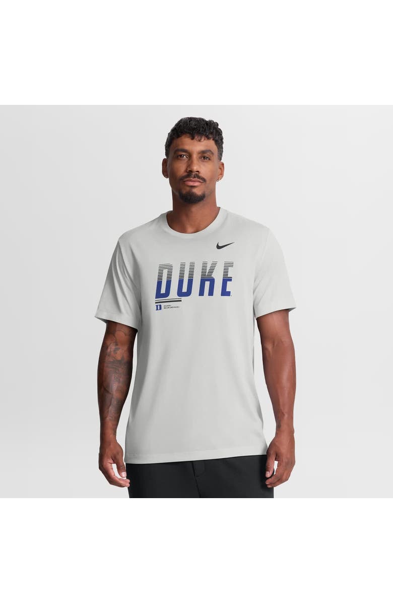 Nike Men's Nike Gray Duke Blue Devils Sideline Legend Dri-FIT T-Shirt, Main, color, Gray