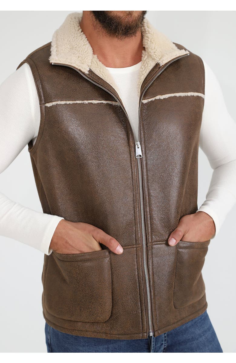 Furniq UK Sheepskin Waistcoat, Alternate, color, Camel Brown