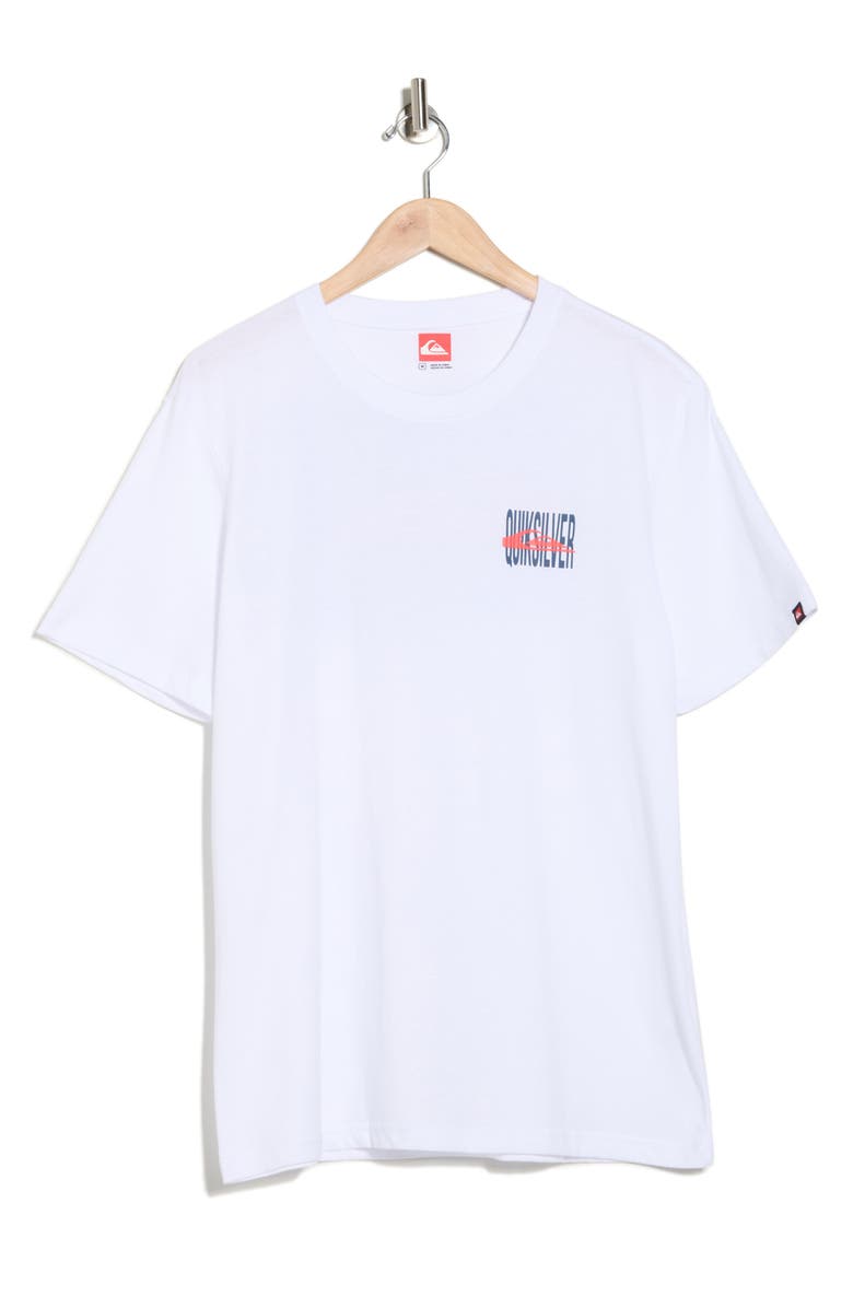 Quiksilver Dynamic Stretch Logo Graphic T-Shirt, Alternate, color, White