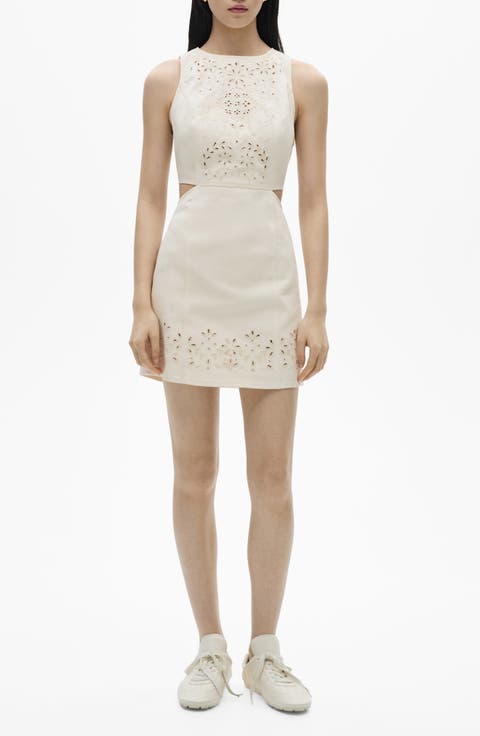 Openwork Eyelet Cutout Dress