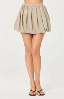 Libi Plaid Bubble Hem Miniskirt