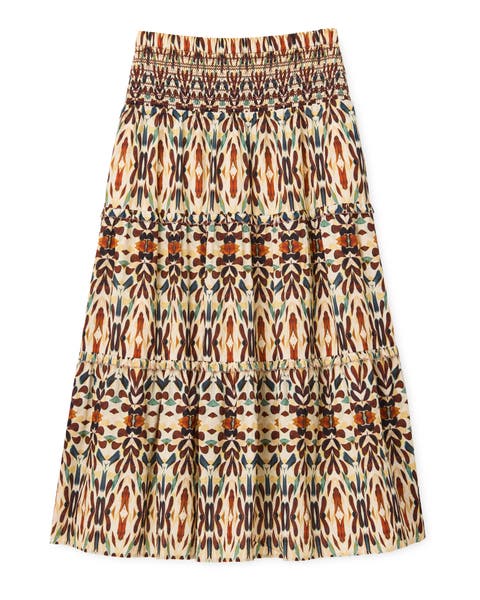 Kylie Smocked Midi Skirt