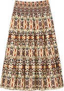 Cartolina Kylie Smocked Midi Skirt