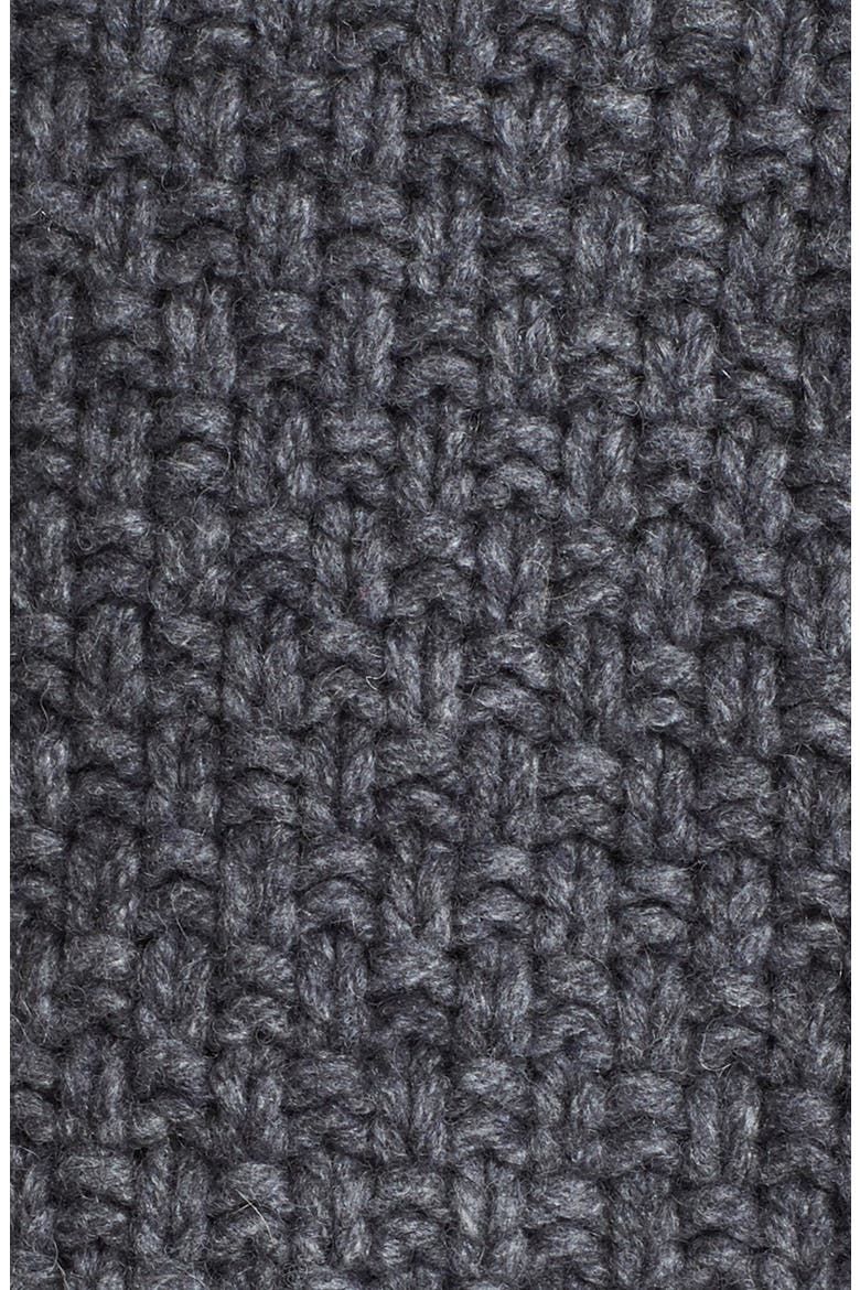 'Jamilee C' Faux Fur Collar Wool Cardigan, Alternate, color, HEATHER GREY/ WARM NATURAL