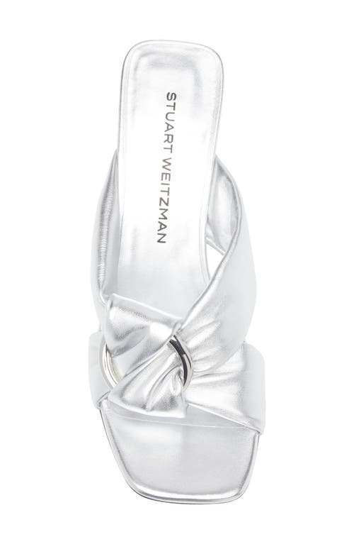 Shop Stuart Weitzman Cece Slide Sandal In Silver