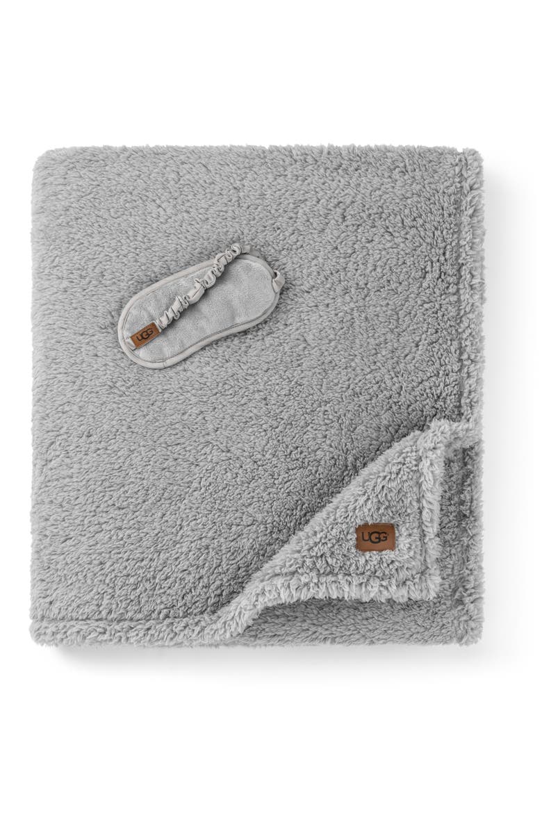 Road Trip Throw & Eye Mask Travel Set, Main, color, SEAL