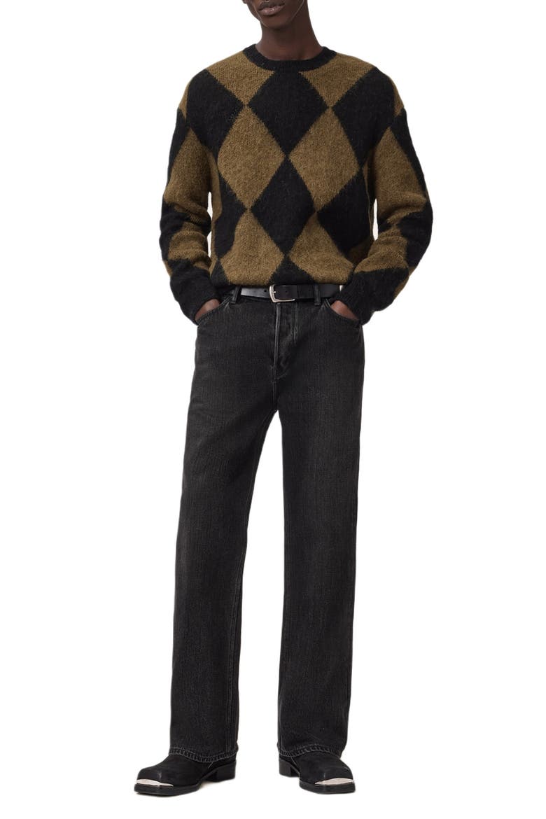 Bower Crewneck Sweater, Alternate, color, BLACK/ BROWN