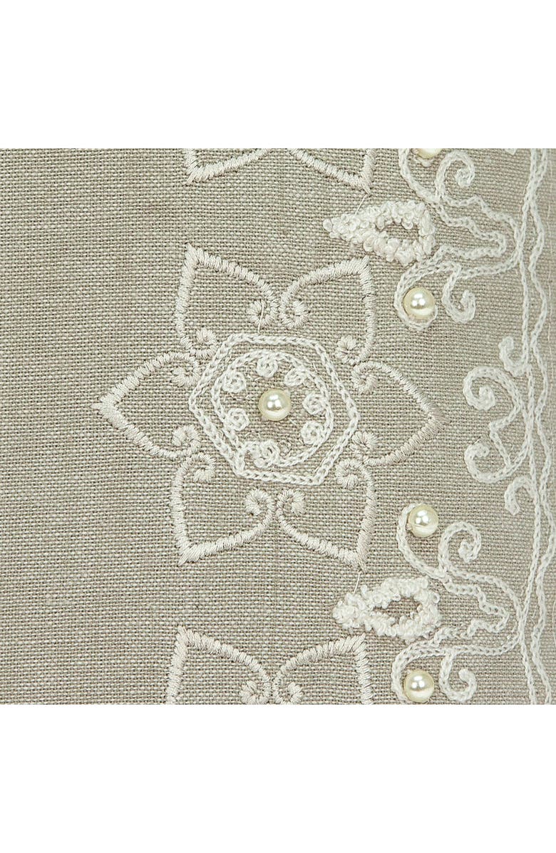 PARKLAND COLLECTION Embroidered Throw Pillow, Alternate, color, Beige