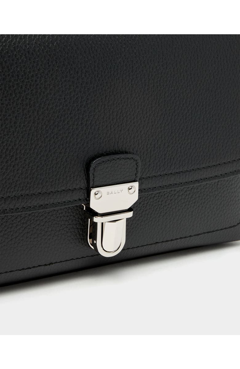 Bally Capitol Crossbody Bag in Grained Leather, Alternate, color, Black+Palladio