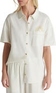 Hurley Goldie Embroidered Boyfriend Button-Up Shirt