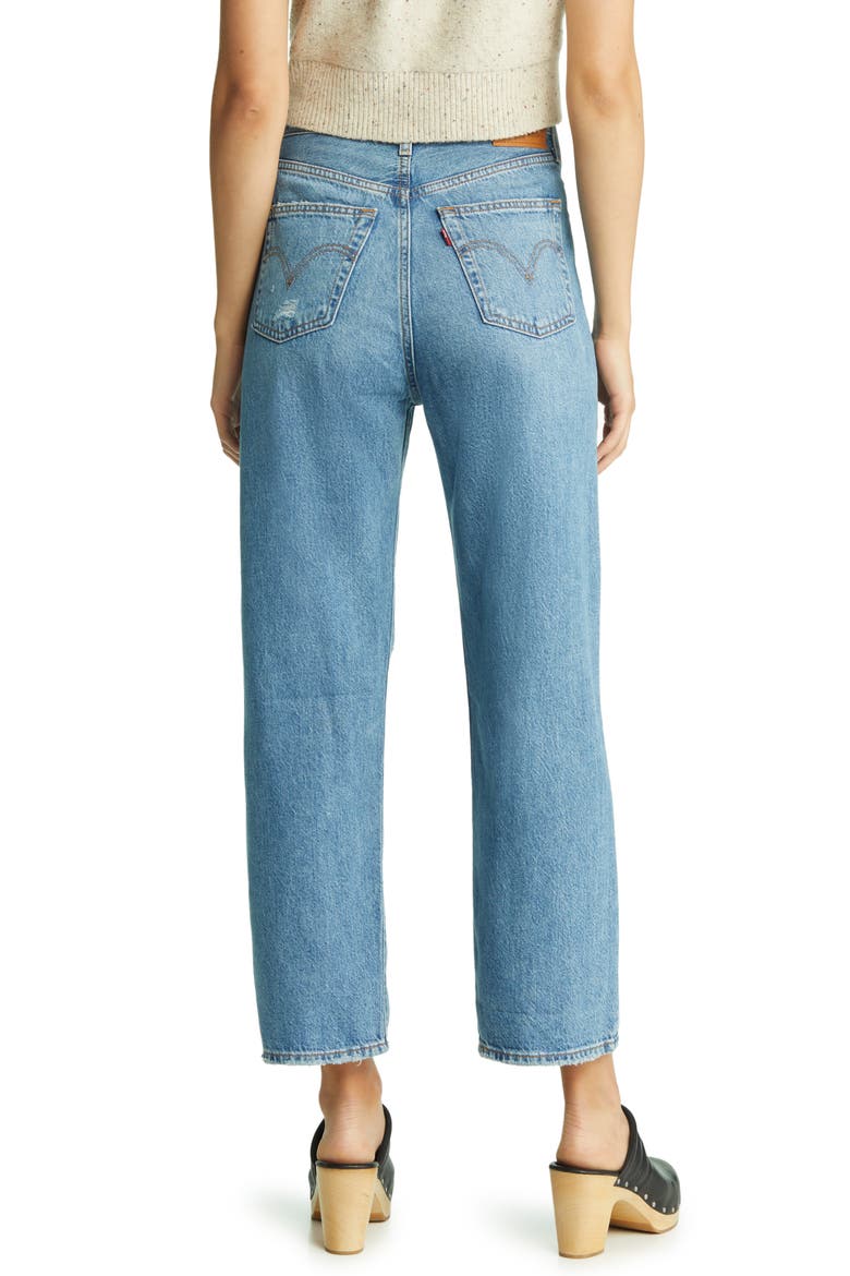 Ribcage Ripped Ankle Straight Leg Jeans, Alternate, color, AFTER LOVE