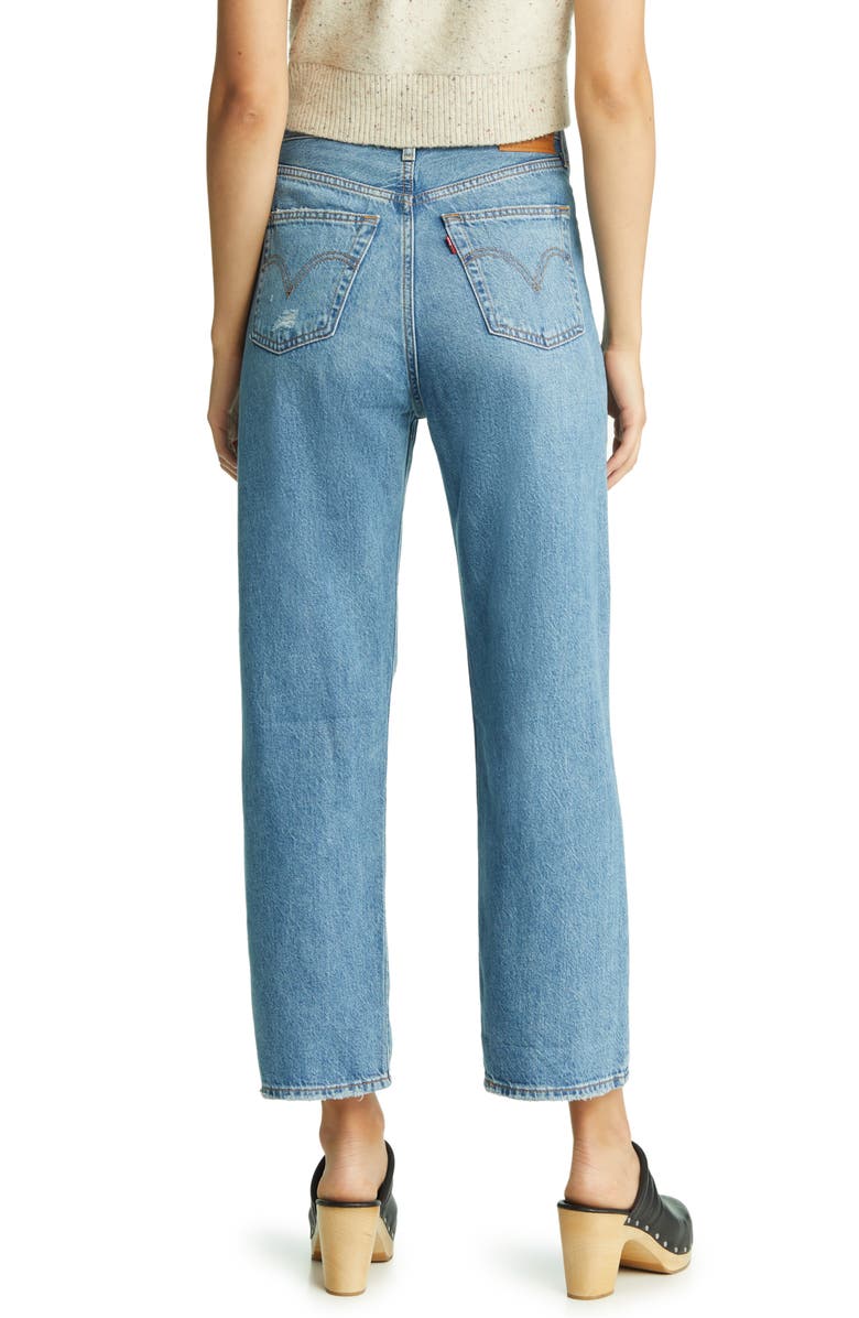 Levi's<sup>®</sup> Ribcage Ripped Ankle Straight Leg Jeans, Alternate, color, 