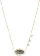 Meira T Evil Eye Diamond Pendant Necklace