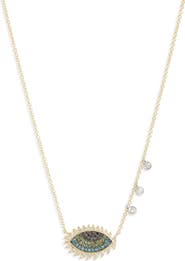 Meira T Evil Eye Diamond Pendant Necklace