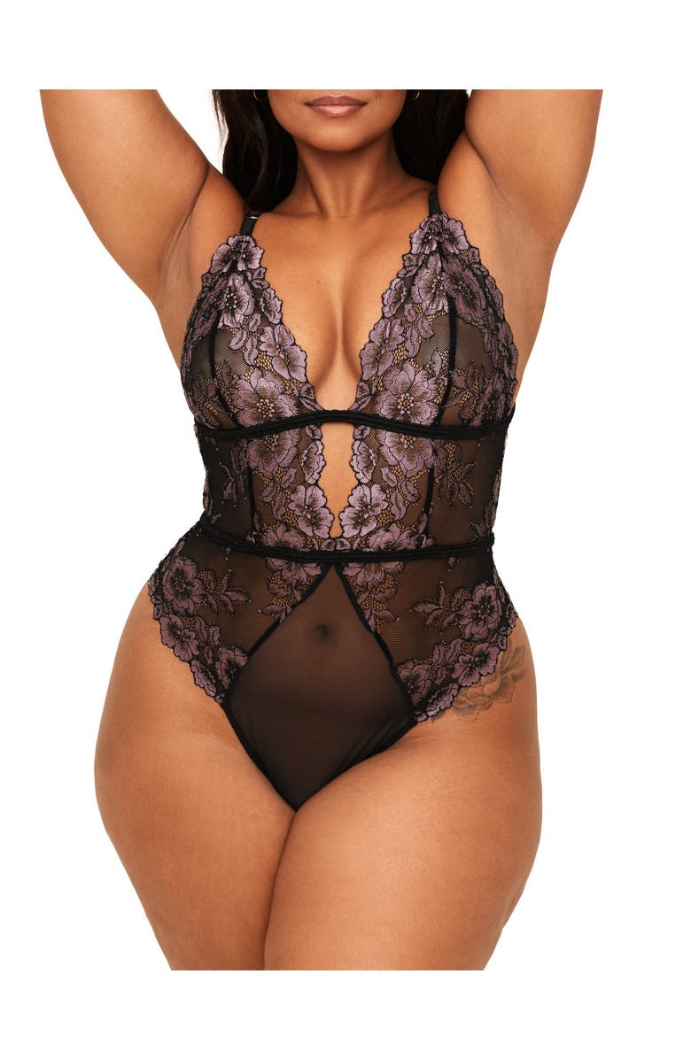 Adore Me Calissa Lace Bodysuit Lingerie, Main, color,