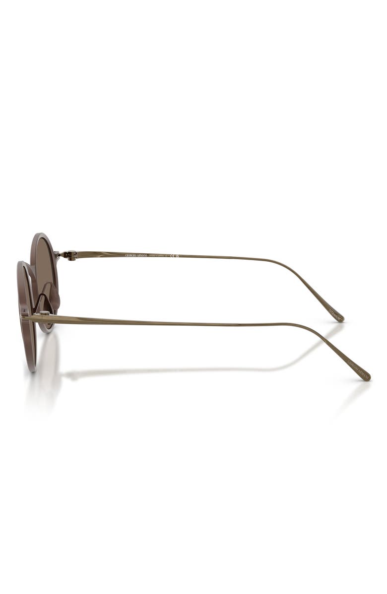 AX Armani Exchange 46mm Small Phantos Sunglasses, Alternate, color, Matte Brown / Brown