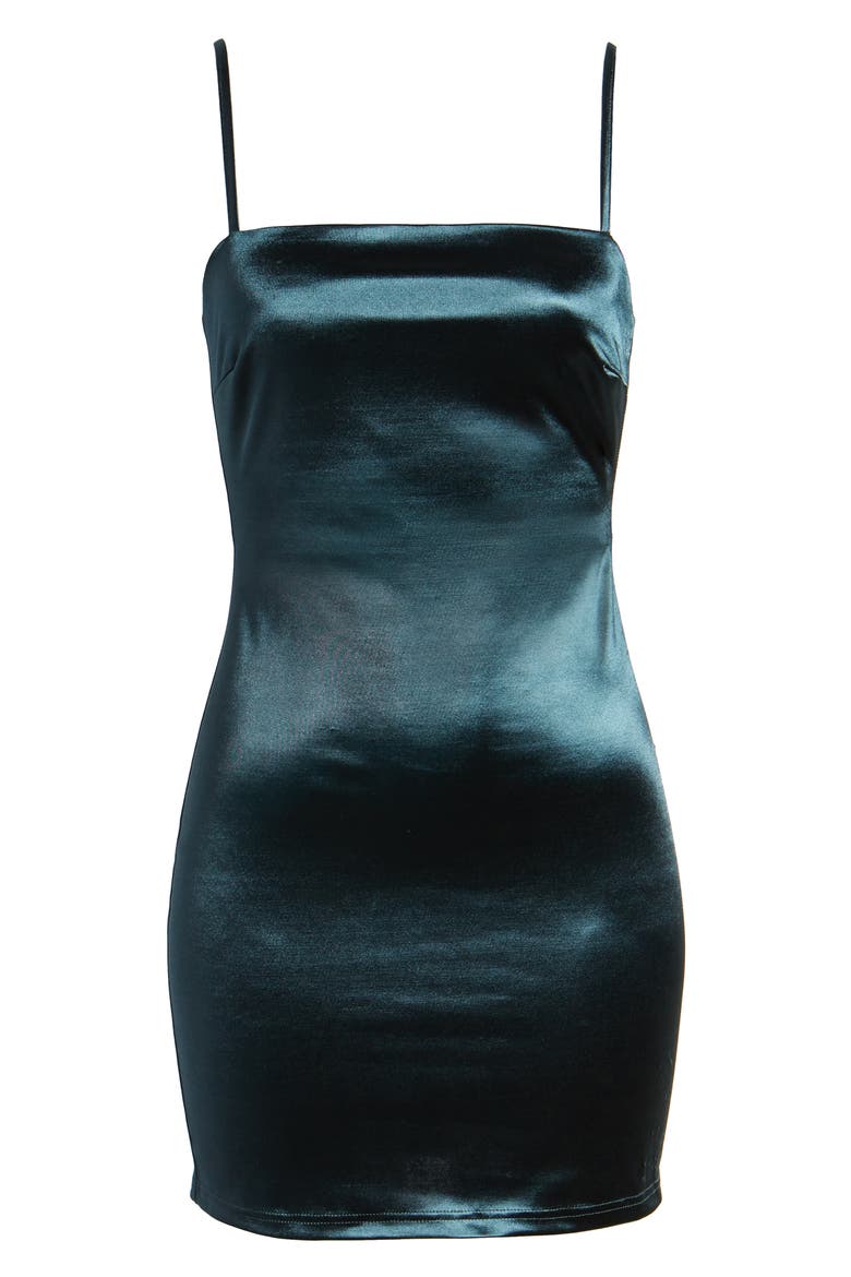 Satin Slipdress, Alternate, color, TEAL