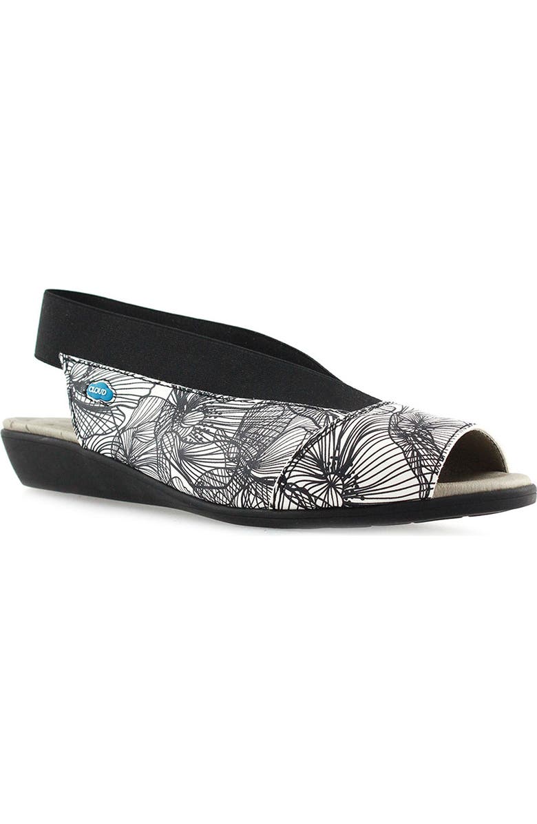 CLOUD 'Caliber' Peep Toe Leather Sandal, Main, color,